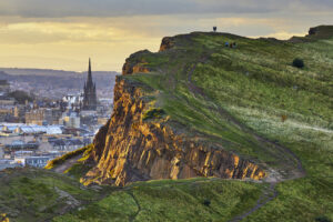 places to visit in Edinburgh, Scotland rocky cliffs of salisbury
