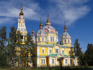10 Best Places to Visit in Almaty, Kazakhstan (2026 Travel Guide) 9 Colorful Zenkov Cathedral in Panfilov Park, a unique Almaty tourist attraction and place to visit in Kazakhstan.